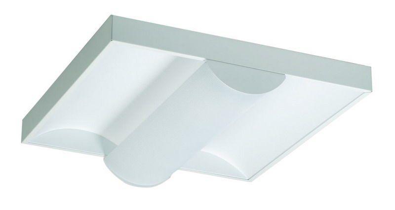 Direct/Indirect Surface Mounted Fluorescent – 2' x 2' with Perforated Basket, Static with 2 T5 Lamps